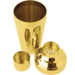 Japanese Japanese-Made Bar Tools*24 Kt Gold 3-Piece Cobbler Shaker - Shiny
