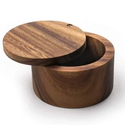 Fox Run Garnishes*Acacia Wood Salt Cellar