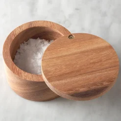 Fox Run Garnishes*Acacia Wood Salt Cellar