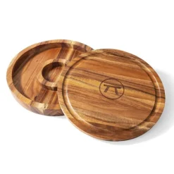 Fox Run Rimmers & Glitter*Acacia Wood Salt Rimmer, Storage & Cutting Board