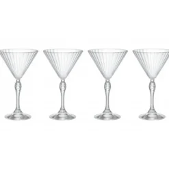 Trudeau Martini*America '20S Martini Glasses (Set Of 4)