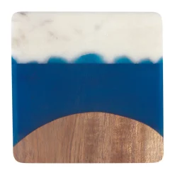 Danica Coasters & Trays*Azure Skyline Coasters (Set Of 4)