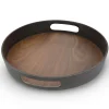 ICM Coasters & Trays*Bamboo Walnut Round Tray