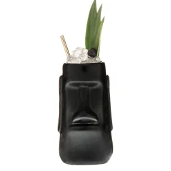 China Potion House Bar Tools*Black Easter Island Tiki Mug
