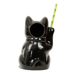 China Tiki*Black Neko Cat Tiki Mug