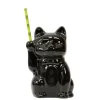 China Potion House Bar Tools*Black Neko Cat Tiki Mug