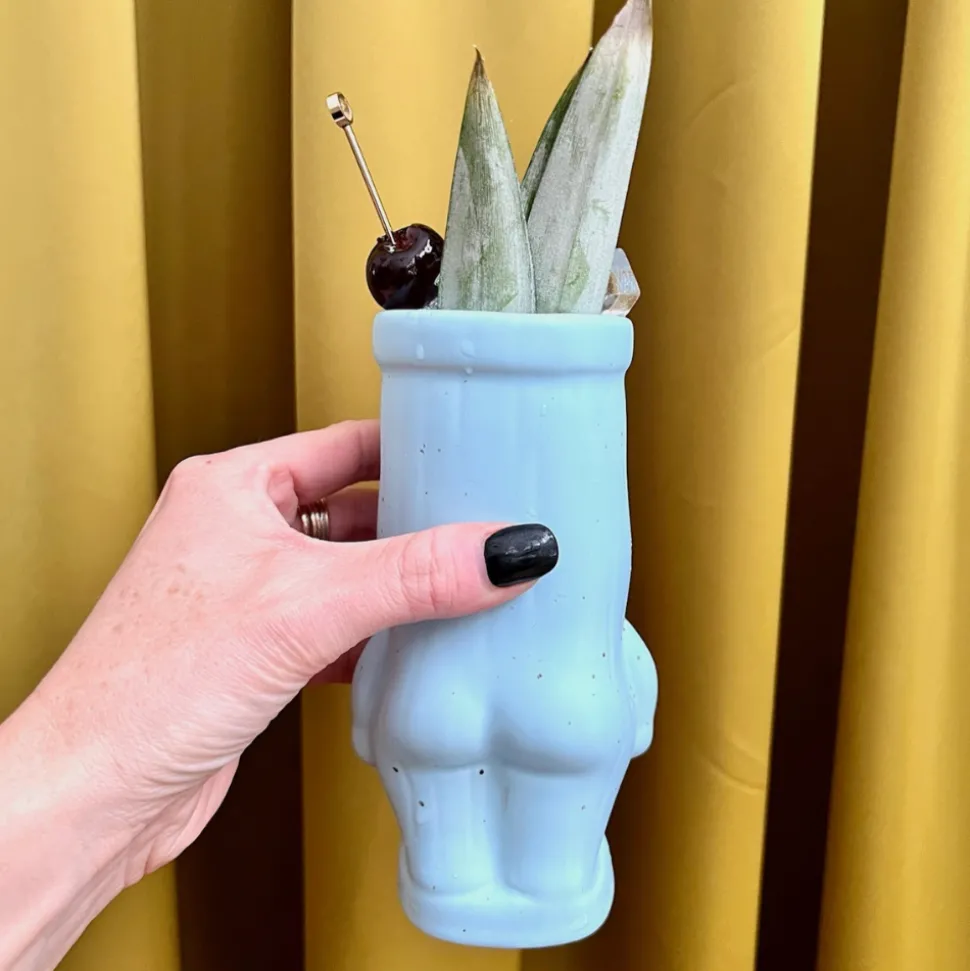 China Tiki Mugs*Blue Cheeky Tiki Mug
