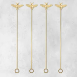 True Fabrications Cocktail Picks & Stirrers*Bumble Bee Stir Sticks (Set Of 4)