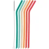 Danica Straws*Cheer Bendable Silicone Straws (Pack Of 6)