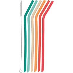 Danica Straws*Cheer Bendable Silicone Straws (Pack Of 6)