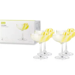 True Fabrications Coupes / Nick & Nora*Clear Coupes By True (Set Of 4)