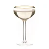 Better Refined - CHINA Potion House Bar Tools*Cleo Gold Rim Coupe