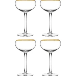 Better Refined - CHINA Potion House Bar Tools*Cleo Gold Rim Coupe