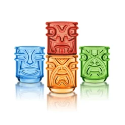 Product Specialties Inc. Tiki*Colourful Tiki God Glasses (Set Of 4)