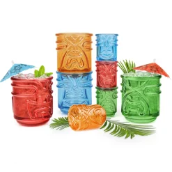 Product Specialties Inc. Tiki*Colourful Tiki God Glasses (Set Of 4)