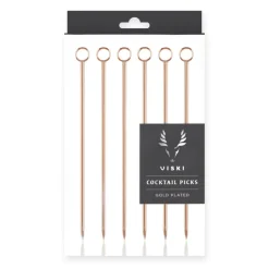 True Fabrications Cocktail Picks & Stirrers*Copper Cocktail Pins (Set Of 6)