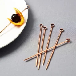 True Fabrications Cocktail Picks & Stirrers*Copper Cocktail Pins (Set Of 6)