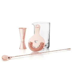True Fabrications Mixing Glasses*Copper Stirred Cocktail Bar Tools Set By Viski