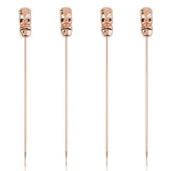 True Fabrications Garnishes*Copper Tiki Cocktail Pins (Set Of 4)