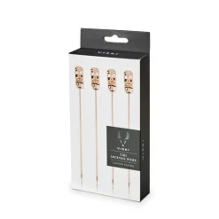 True Fabrications Cocktail Picks & Stirrers*Copper Tiki Cocktail Pins (Set Of 4)