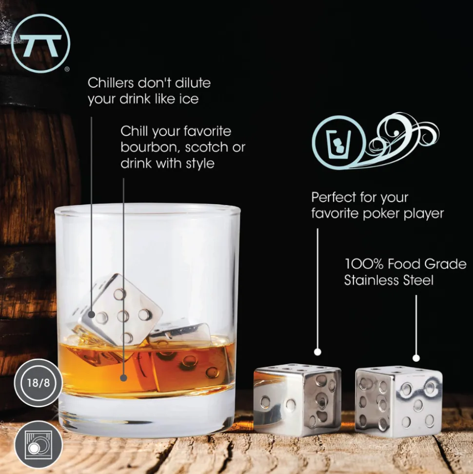 Fox Run Ice Molds + Tools*Dice Whiskey Chillers