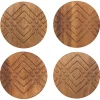 Danica Coasters & Trays*Facet Acacia Coasters (Set Of 4)