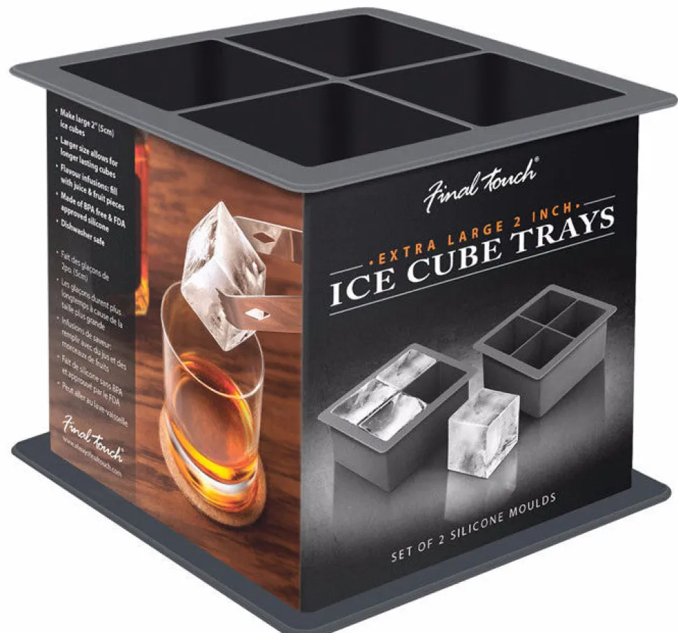 Product Specialties Inc. Ice Molds + Tools*Final Touch Large Ice Cube Trays