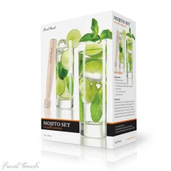Product Specialties Inc. Highball Glasses*Final Touch Mojito Glasses & Muddler Set