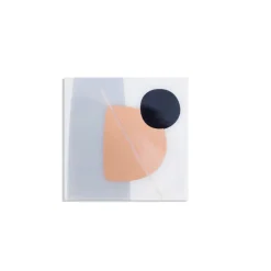 Faire Coasters & Trays*Foiled Grey Abstract Resin Coasters