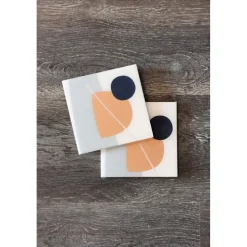 Faire Coasters & Trays*Foiled Grey Abstract Resin Coasters