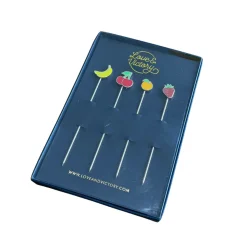 Love and Victory Cocktail Picks & Stirrers*Fruit Cocktail Pins (Set Of 4)
