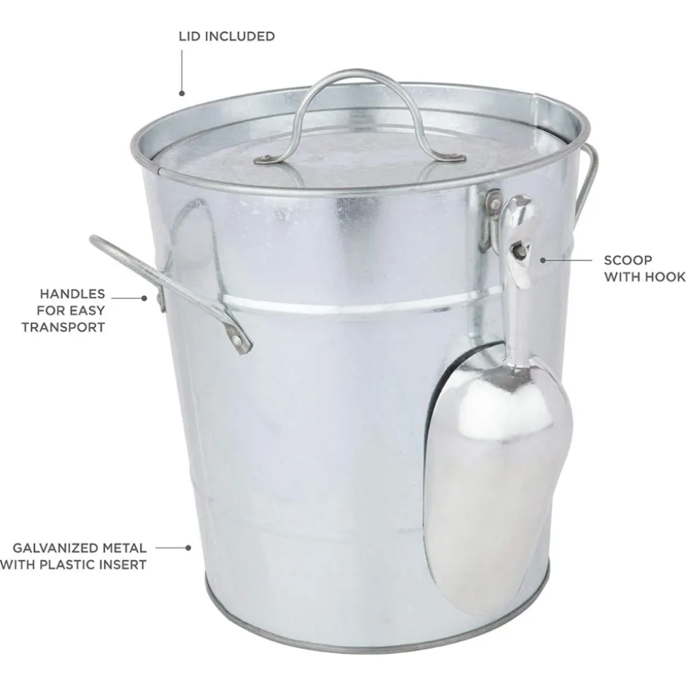 True Fabrications Wine*Galvanized Metal Ice Bucket