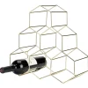 True Fabrications Wine*Geo Gold Wine Rack