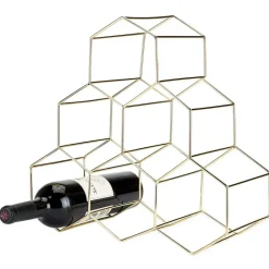 True Fabrications Wine*Geo Gold Wine Rack