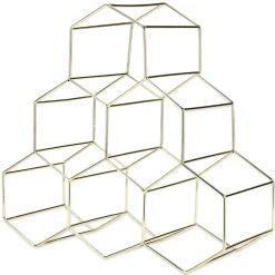 True Fabrications Wine*Geo Gold Wine Rack