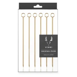 True Fabrications Cocktail Picks & Stirrers*Gold Cocktail Pins (Set Of 6)