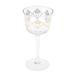 China Potion House Bar Tools*Gold Dream Deco Coupe Glass