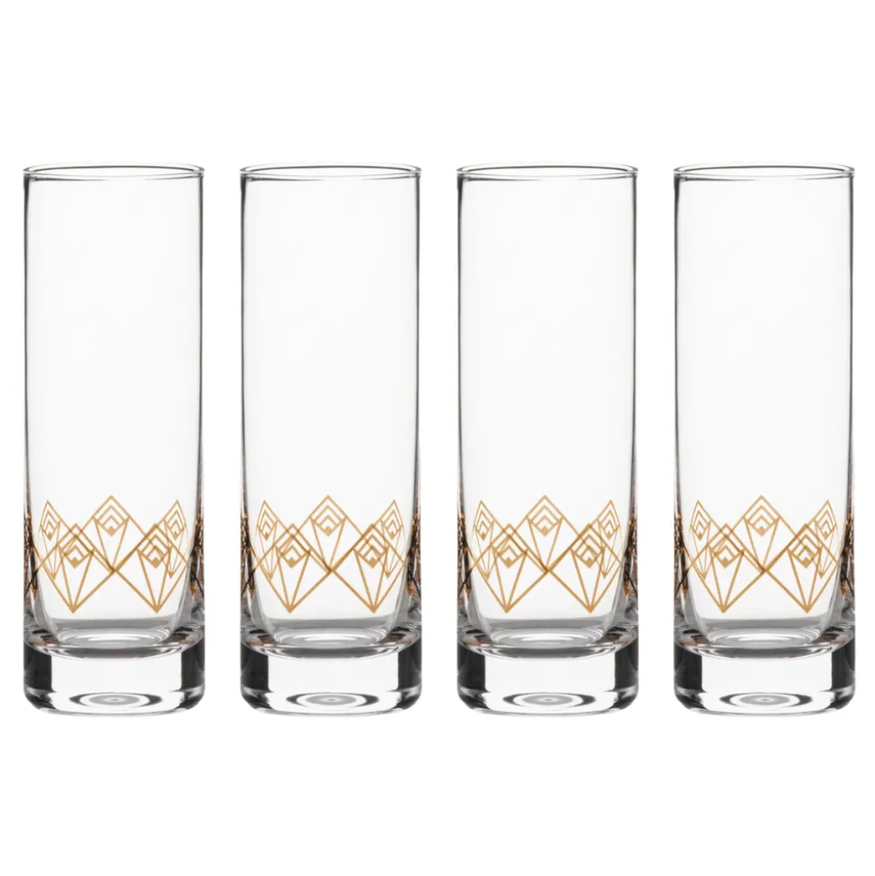 Better Refined - CHINA Highball Glasses*Gold Dream Deco Highball