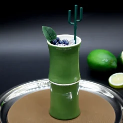 China Tiki*Green Bamboo Tiki Mug