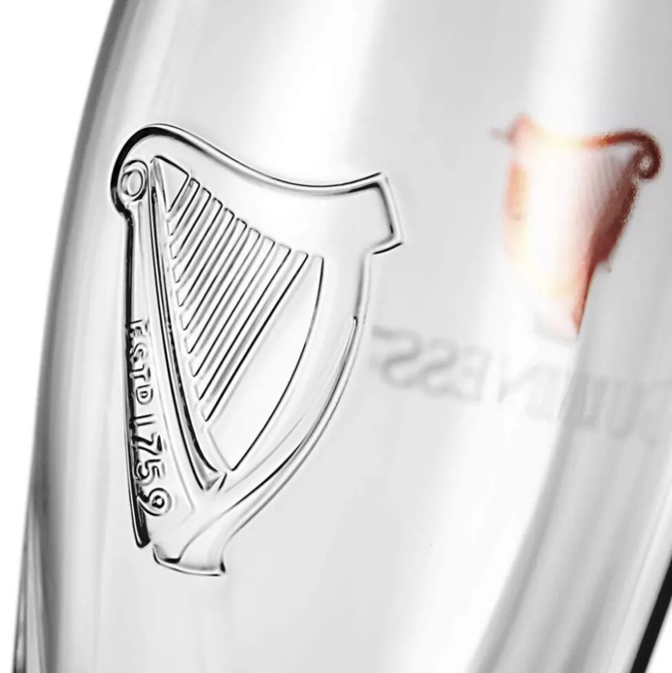 Mimi Imports Beer*Guinness Embossed Pint Glasses (Set Of 2)