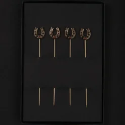 Love and Victory Garnishes*Horseshoe Cocktail Pins (Set Of 4)