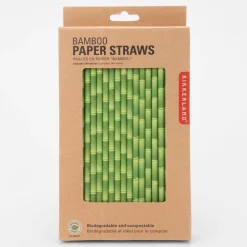 Kikkerland Straws*Bamboo Paper Straws