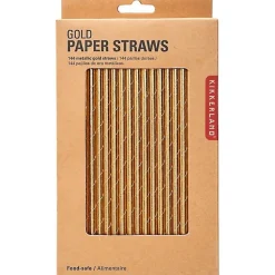 Kikkerland Straws*Gold Paper Straws