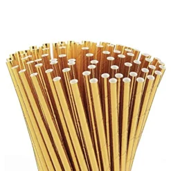 Kikkerland Straws*Gold Paper Straws