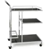 Torre u0026 Tagus Bar Carts*Lenox Chrome 3 Tier Bar Cart