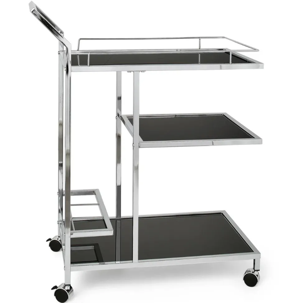 Torre u0026 Tagus Bar Carts*Lenox Chrome 3 Tier Bar Cart