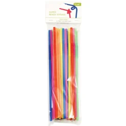 True Fabrications Tiki*Long Super Bendy Straws