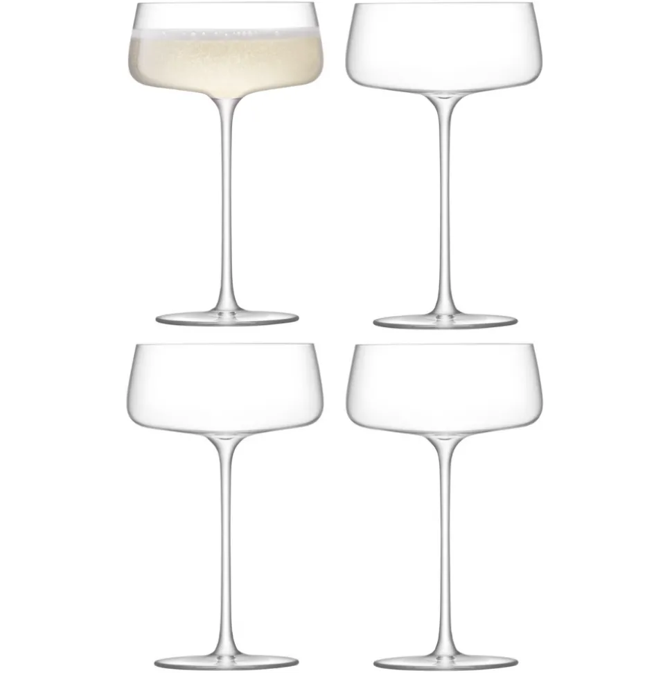David Shaw Coupes / Nick & Nora*Lsa Metropolitan Champagne Saucers (Set Of 4)