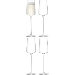 David Shaw Wine*Lsa Metropolitan Champagne Flutes (Set Of 4)