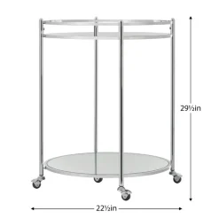 Torre u0026 Tagus Bar Carts*Manhattan 2-Tier Mirror Glass Bar Cart